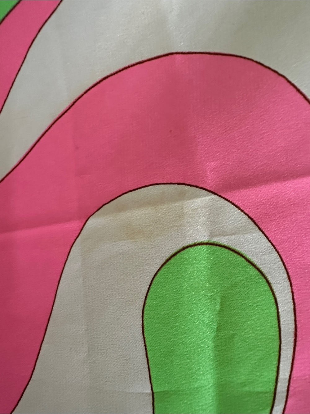 Green and Pink Women's Fashion Scarf - Vibrant Swirl Print - Picture 3 of 16